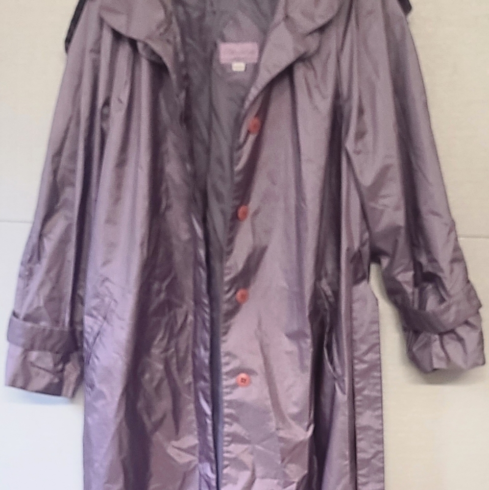 Vintage Rebecca Lynn Trench Coat mauve color Sz 11/12